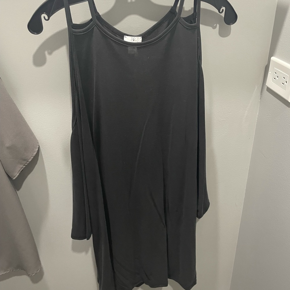 Worn once! Dress with cut out shoulders